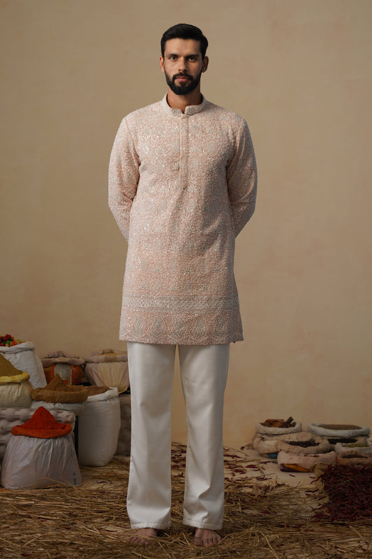 VED BLACK SHORT KURTA SET