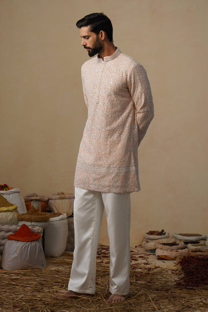 VED BLACK SHORT KURTA SET
