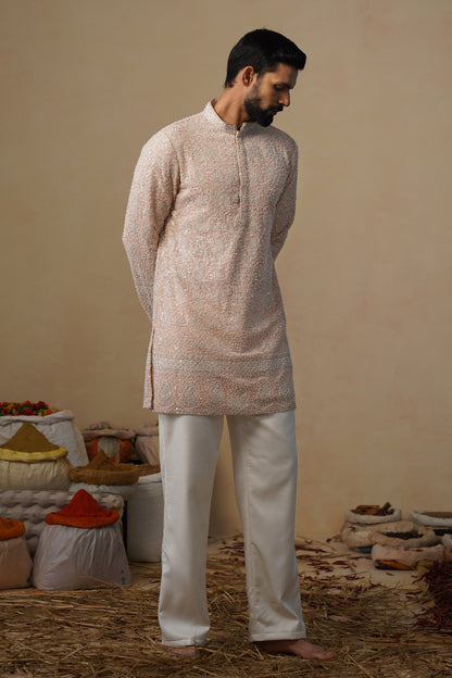 VED BLACK SHORT KURTA SET