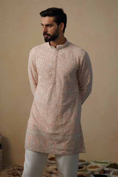 VED BLACK SHORT KURTA SET