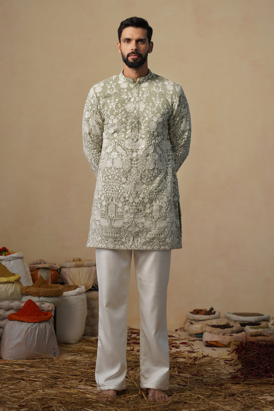 MAYURESH MEHENDI SHORT KURTA SET