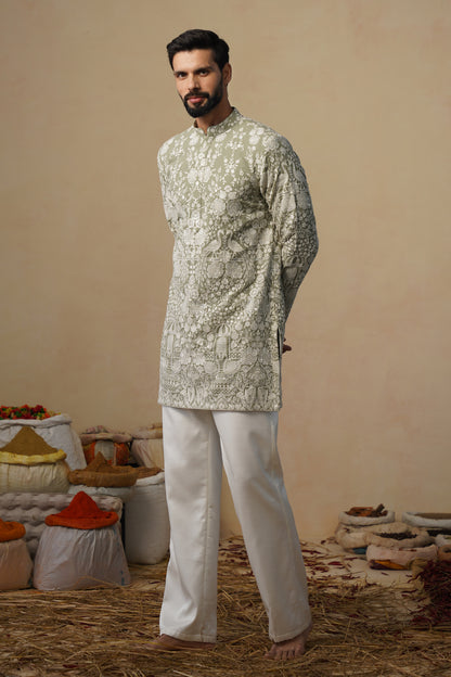 MAYURESH MEHENDI SHORT KURTA SET