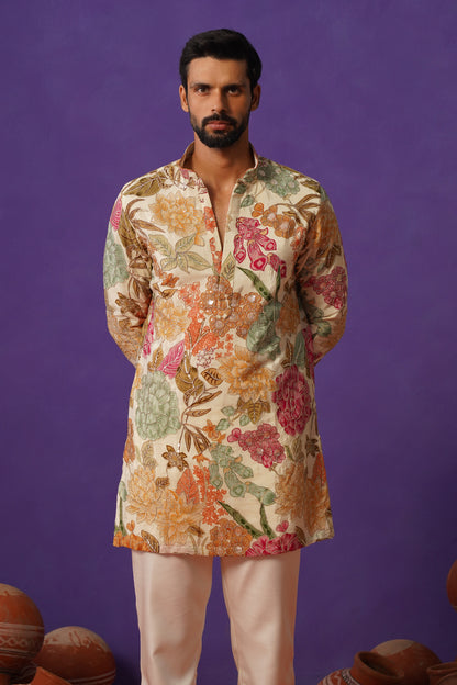 TATVA IVORY SHORT KURTA SET