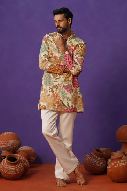 TATVA IVORY SHORT KURTA SET
