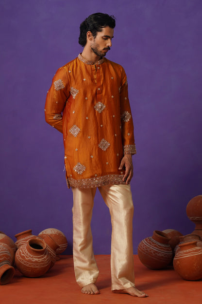 FIZA MUSTURD SHORT KURTA SET