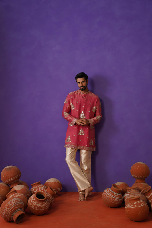 NAAZ PINK SHORT KURTA SET