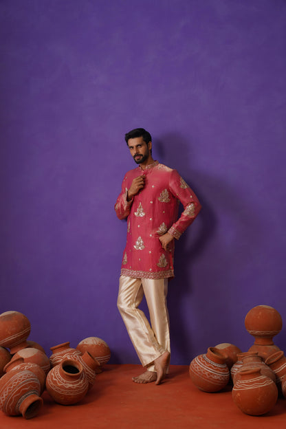 NAAZ PINK SHORT KURTA SET