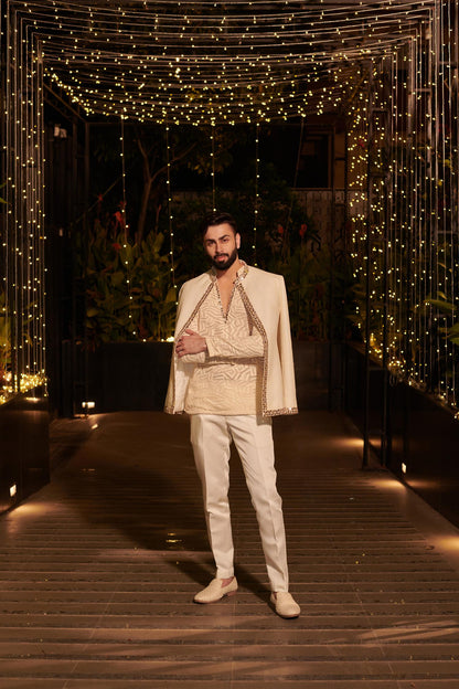 IVORY IMPRESSION JACKET SET