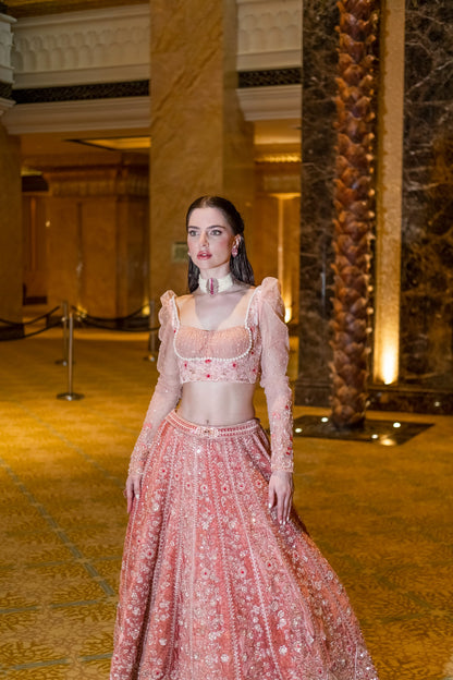 PEACH ME PERFECT LEHENGA SET