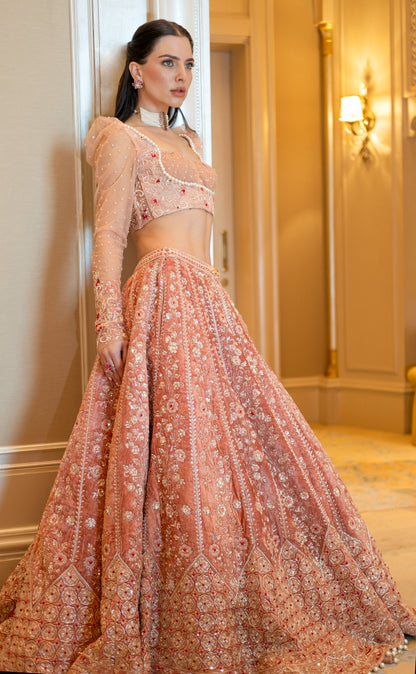 PEACH ME PERFECT LEHENGA SET