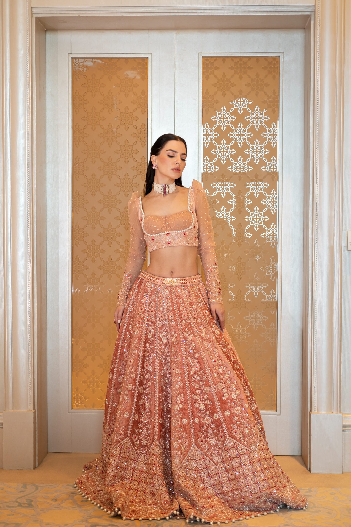 PEACH ME PERFECT LEHENGA SET