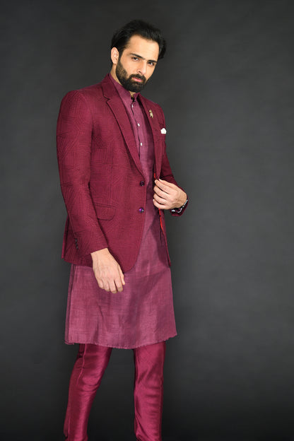 BLAZER WITH KURTA AND PANT