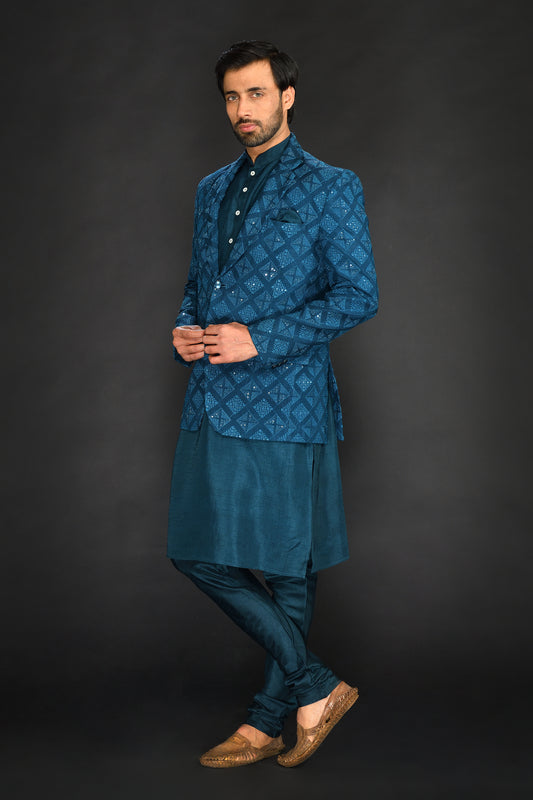 BLAZER WITH KURTA AND PANT