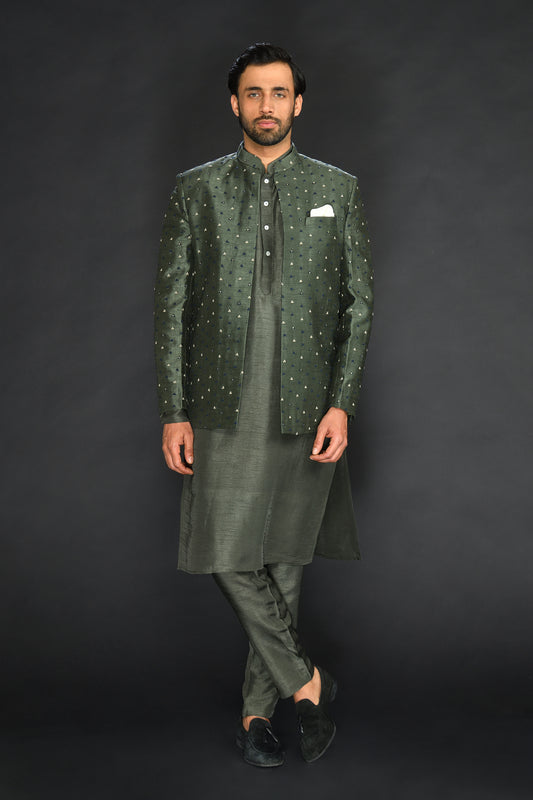 BANDGALA WITH KURTA AND SLIM PANT