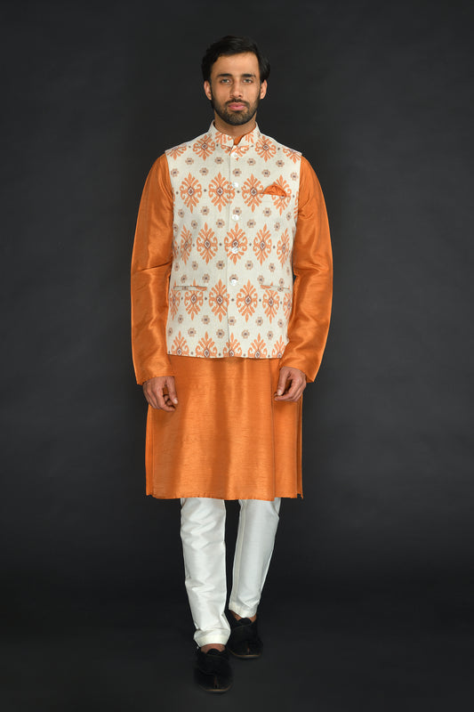 BUNDI WITH KURTA AND CHURIDAR