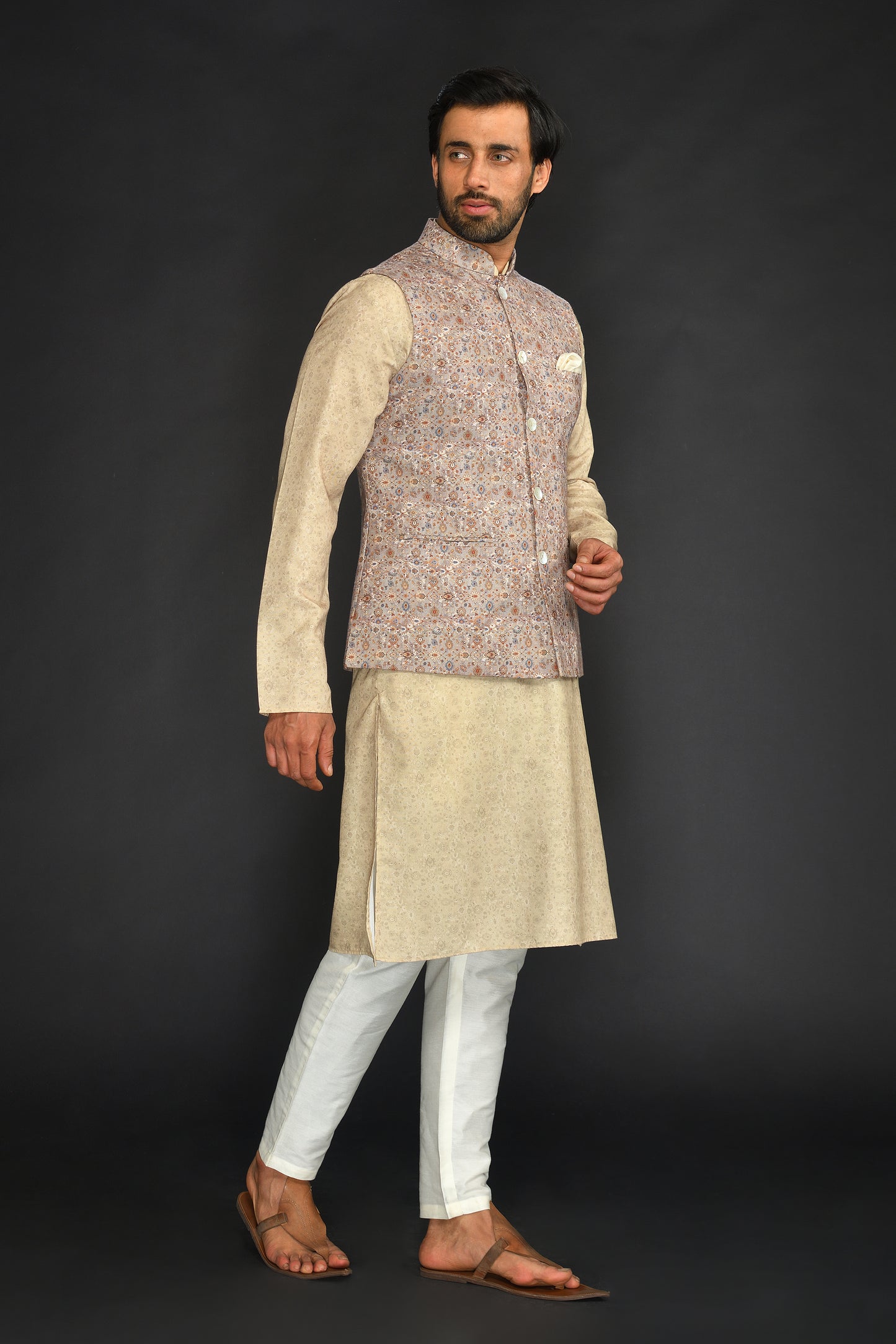 BUNDI WITH KURTA AND CHURIDAR