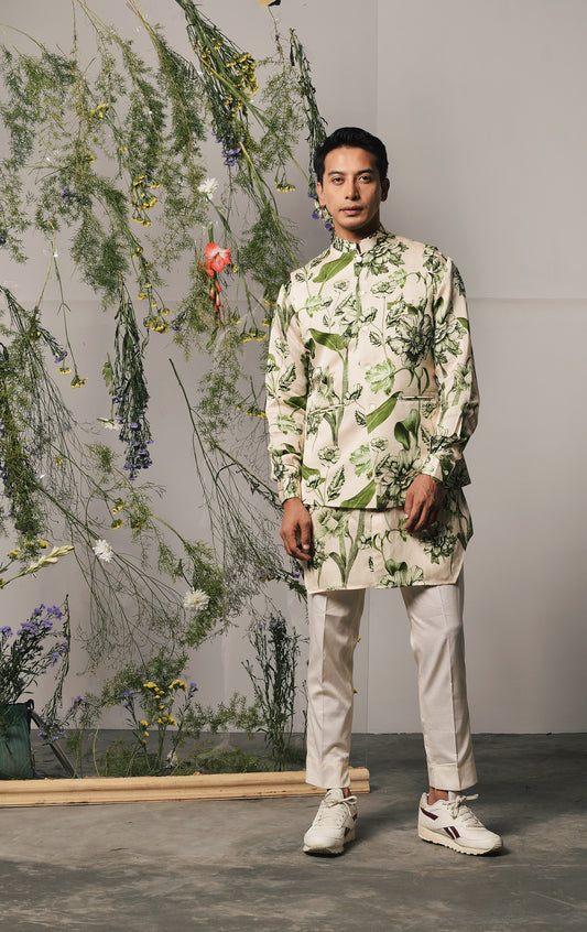 OLIVE BRAVA KURTA WITH PAJAMA