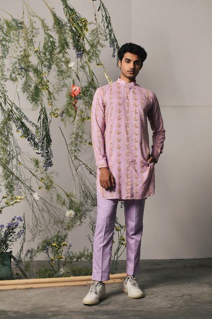 LILAC RIVIERA KURTA WITH PAJAMA