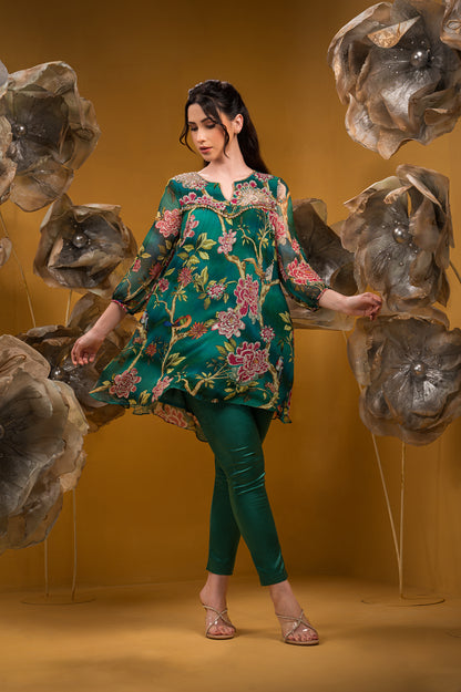 PRINTED A LINE KURTA WITH PANT