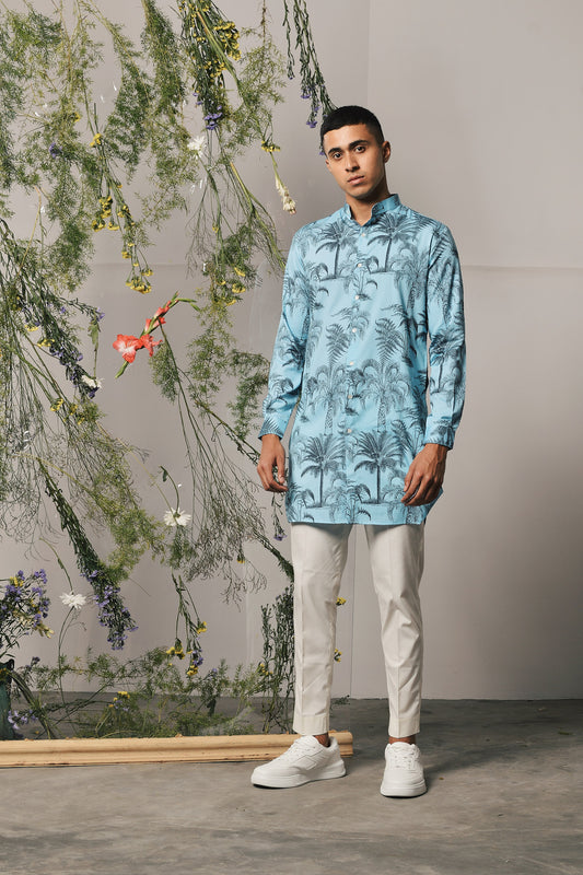 BLUE PALERMO KURTA WITH PAJAMA