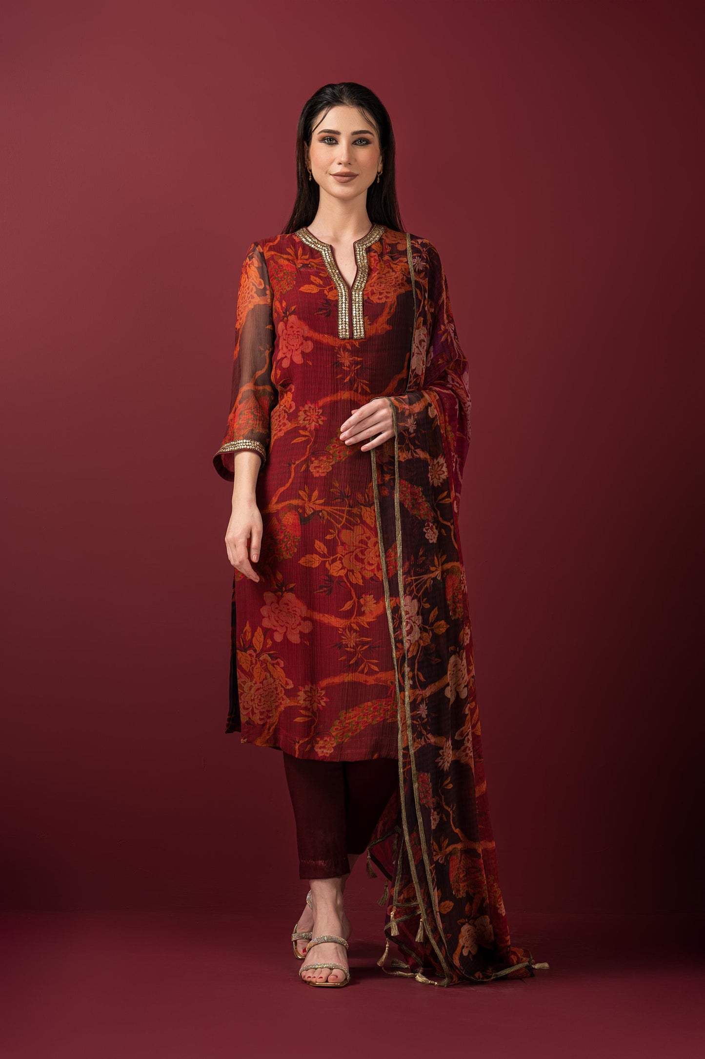 PRINTED KURTA AND PANT SET