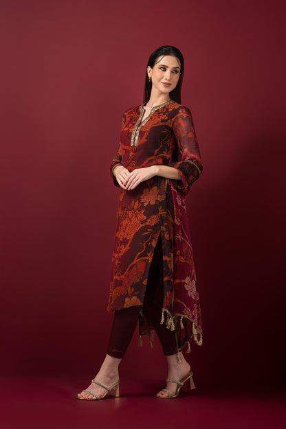 PRINTED KURTA AND PANT SET