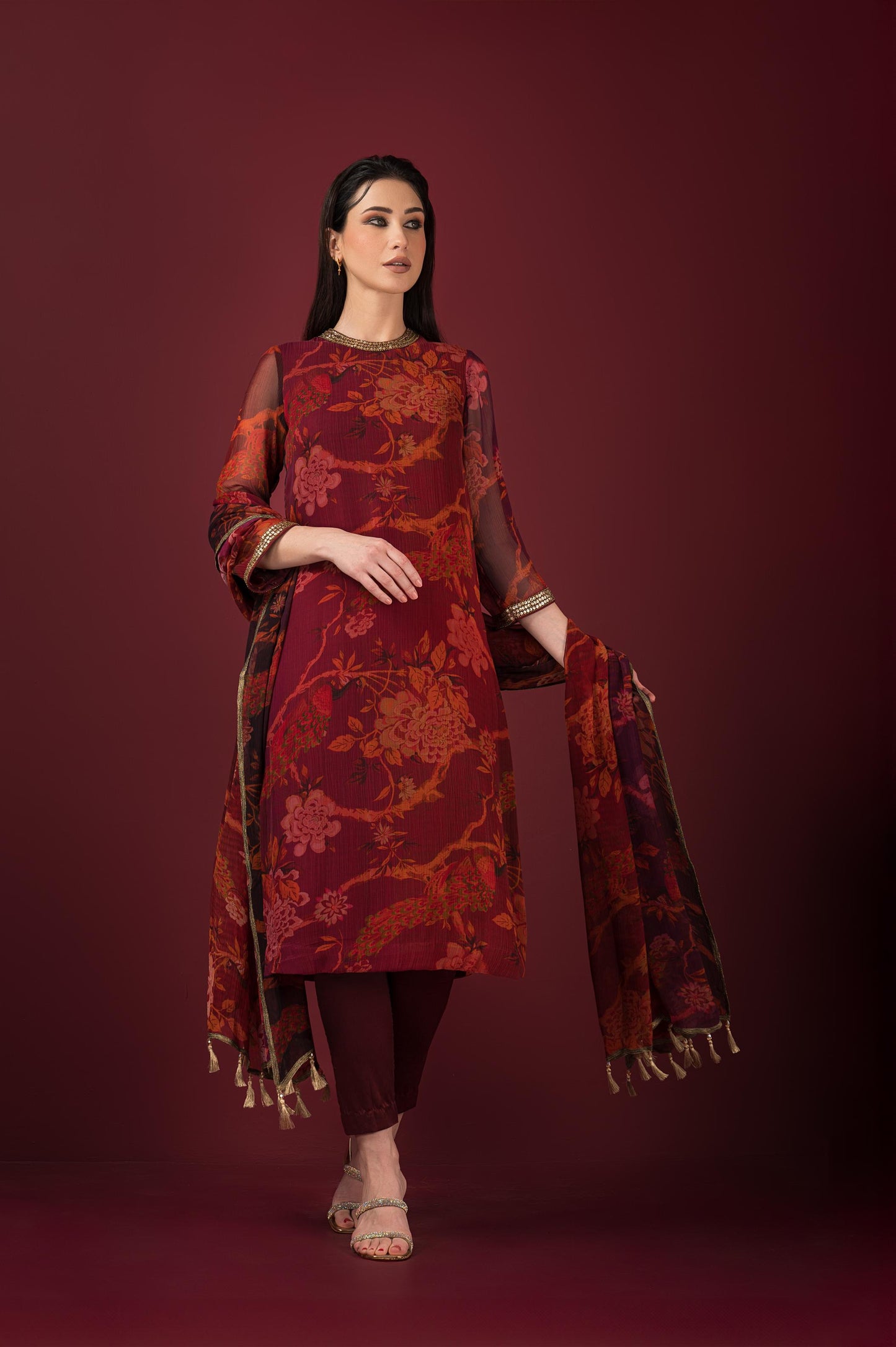 PRINTED LONG KURTA SET