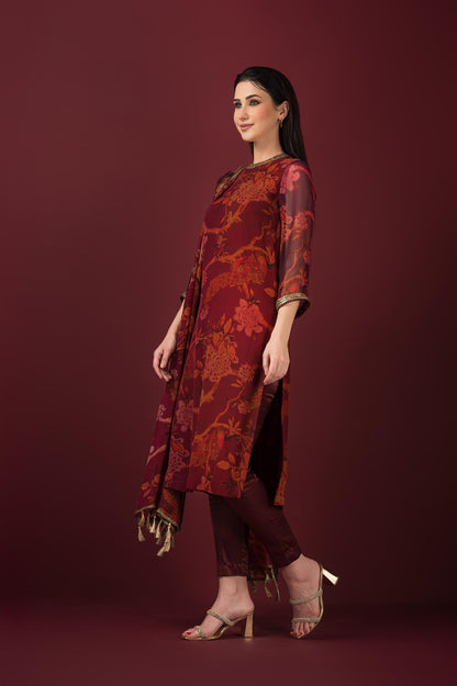 PRINTED LONG KURTA SET