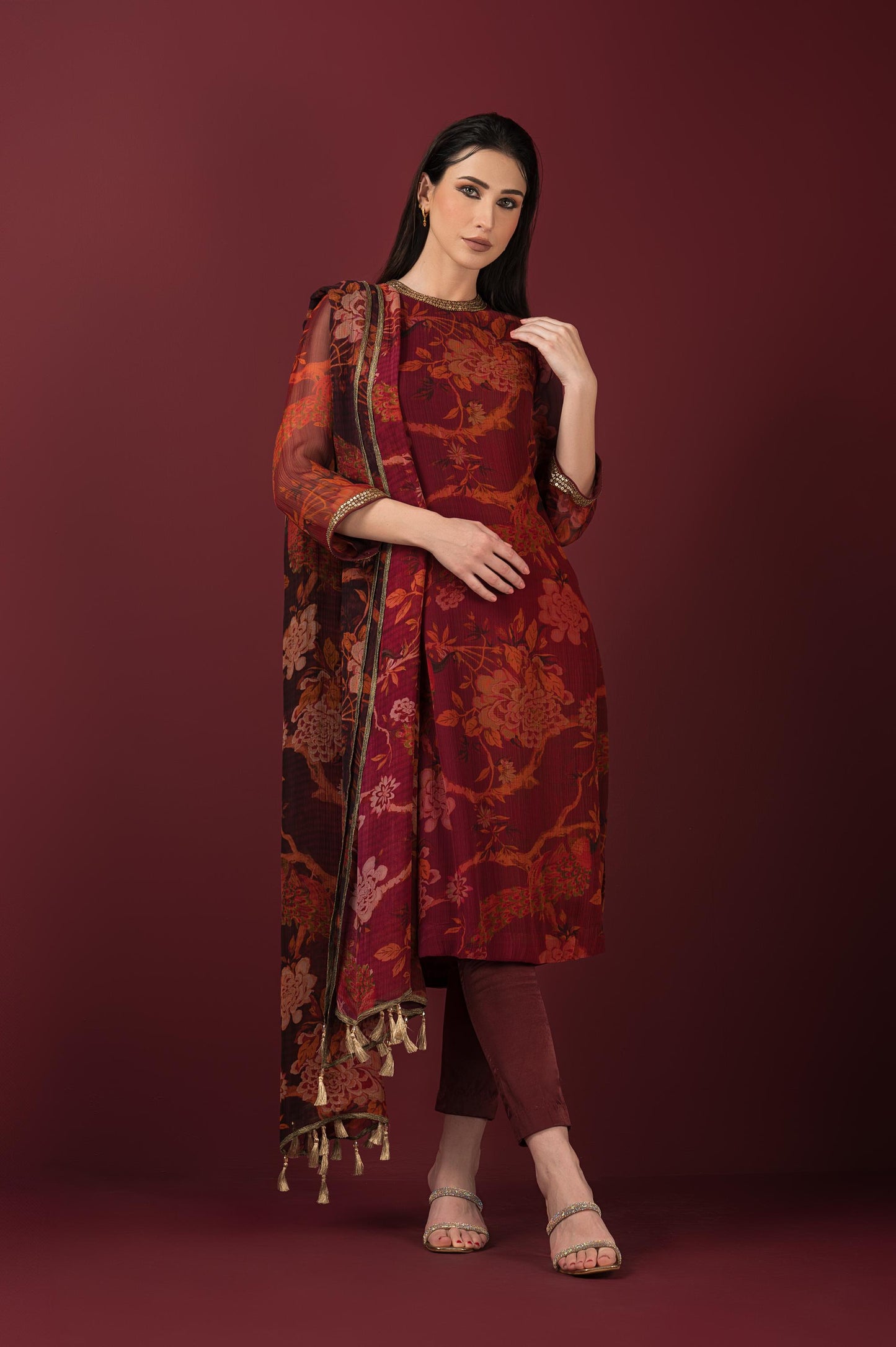 PRINTED LONG KURTA SET