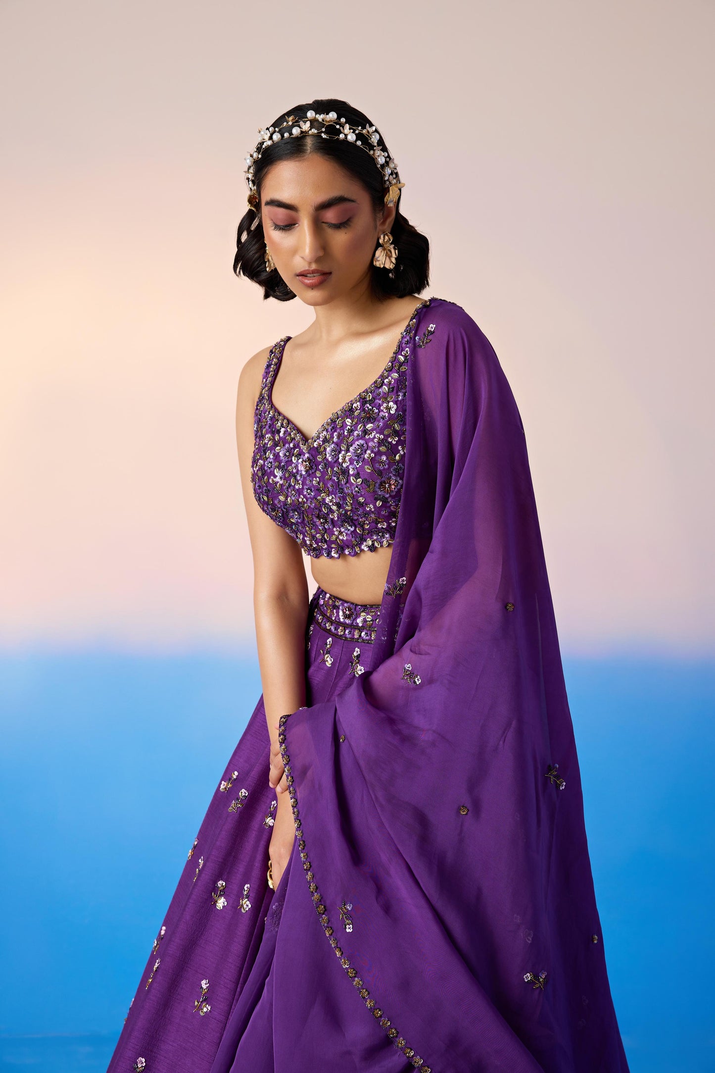 ROYAL PURPLE LEHENGA SET