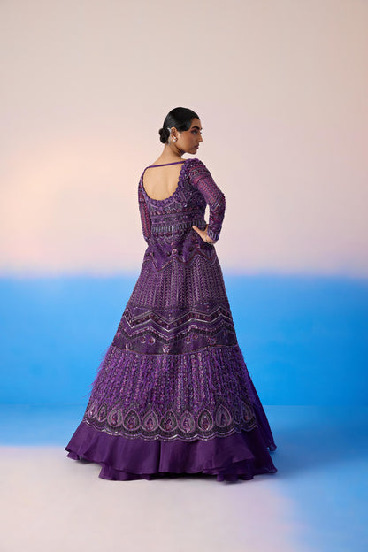 MIDNIGHT PURPLE LEHENGA SET