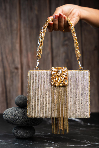 DIAMOND HINTED KASSE PLUME GOLD