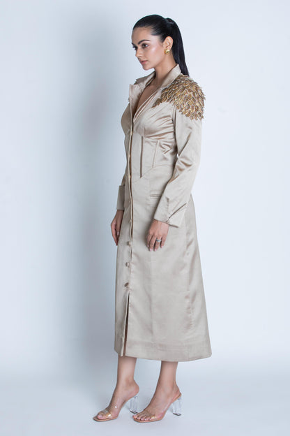 GOLDEN CORSET TRENCH COAT