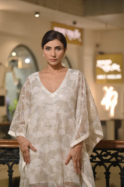 ELENA IVORY KAFTAN GOWN