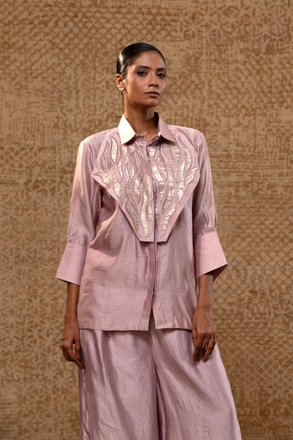 EEDA DIAMOND YOLK SHIRT LILAC