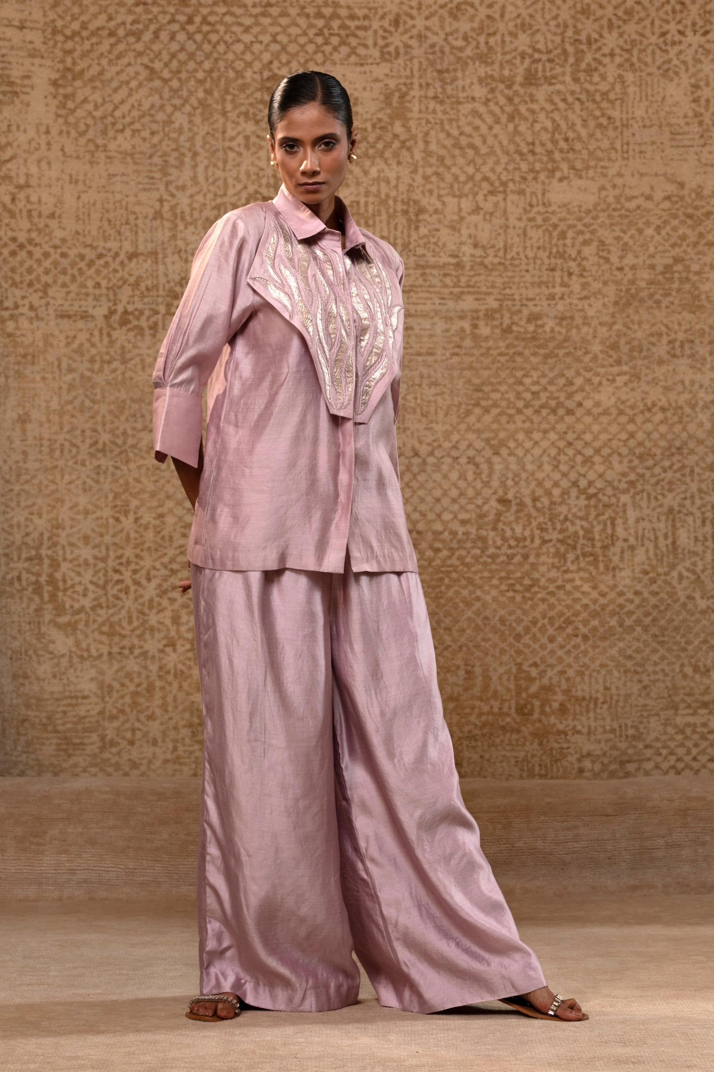 EEDA DIAMOND YOLK SHIRT LILAC