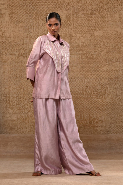 EEDA DIAMOND YOLK SHIRT LILAC