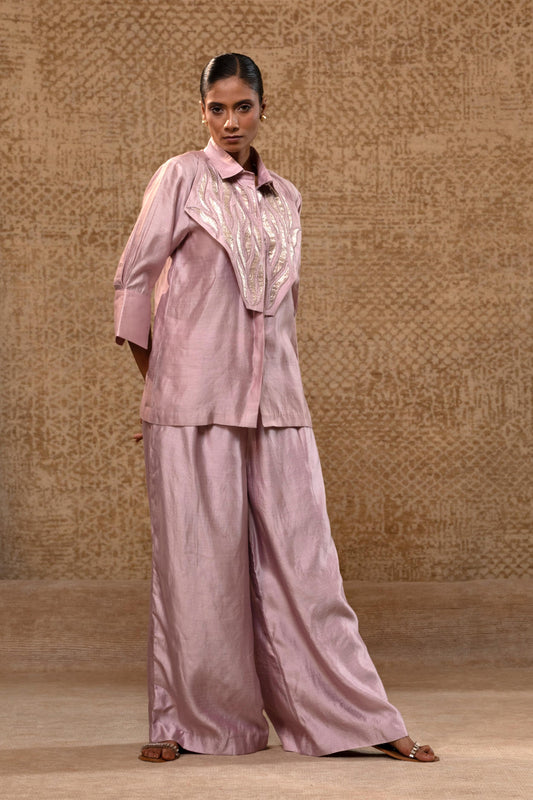 EEDA DIAMOND YOLK SHIRT LILAC