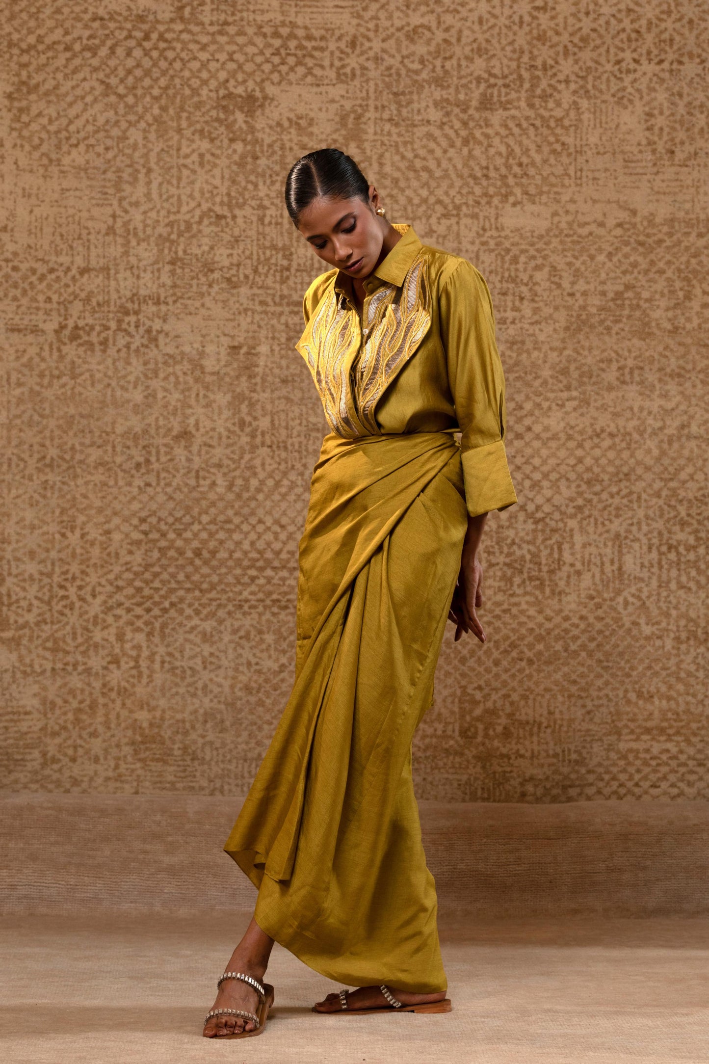 EEDA DIAMOND YOLK SHIRT MUSTARD