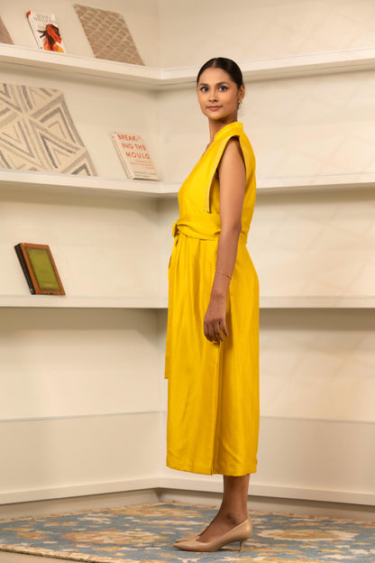 YELLOW LONG DRESS