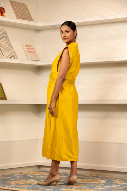 YELLOW LONG DRESS