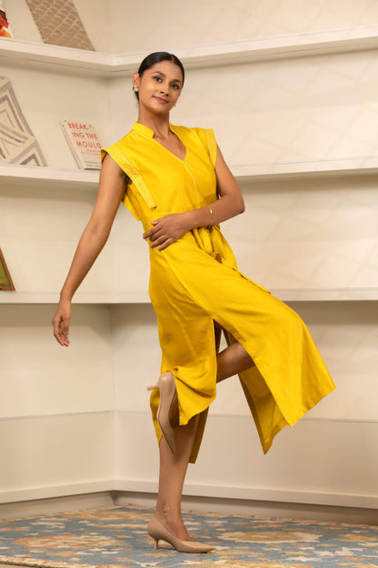 YELLOW LONG DRESS