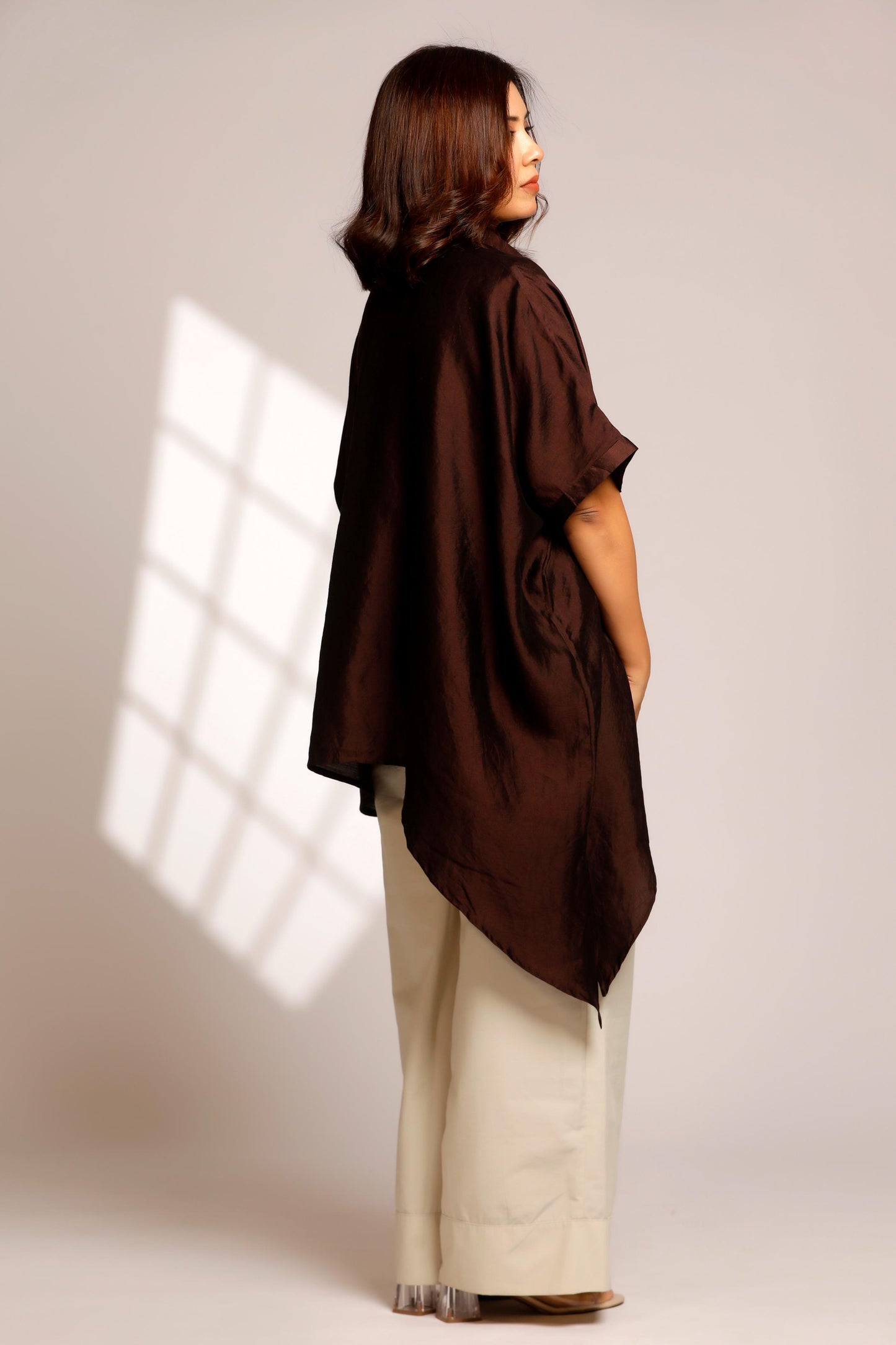 EEDA ROSE PATCH SHIRT BROWN