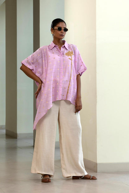 EEDA ROSE PATCH SHIRT LILAC