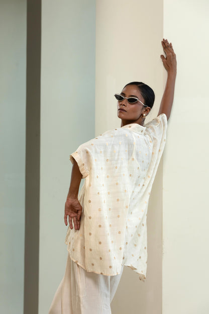 EEDA ROSE PATCH SHIRT OFF-WHITE