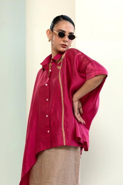 EEDA ROSE PATCH SHIRT PINK