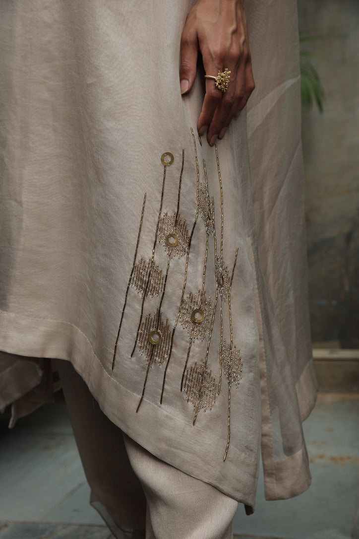 GUL - ORGANZA A-LINE KURTA WITH PANT