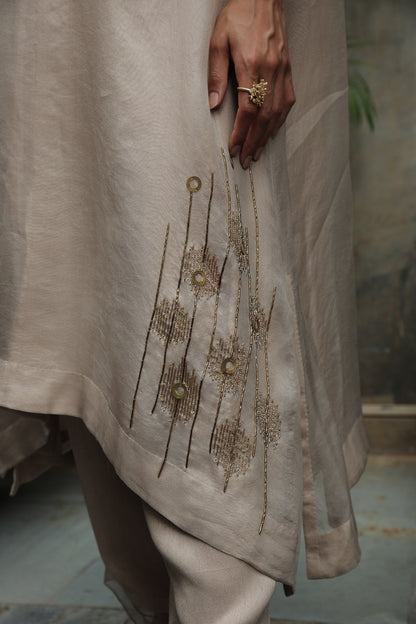 GUL - ORGANZA A-LINE KURTA WITH PANT