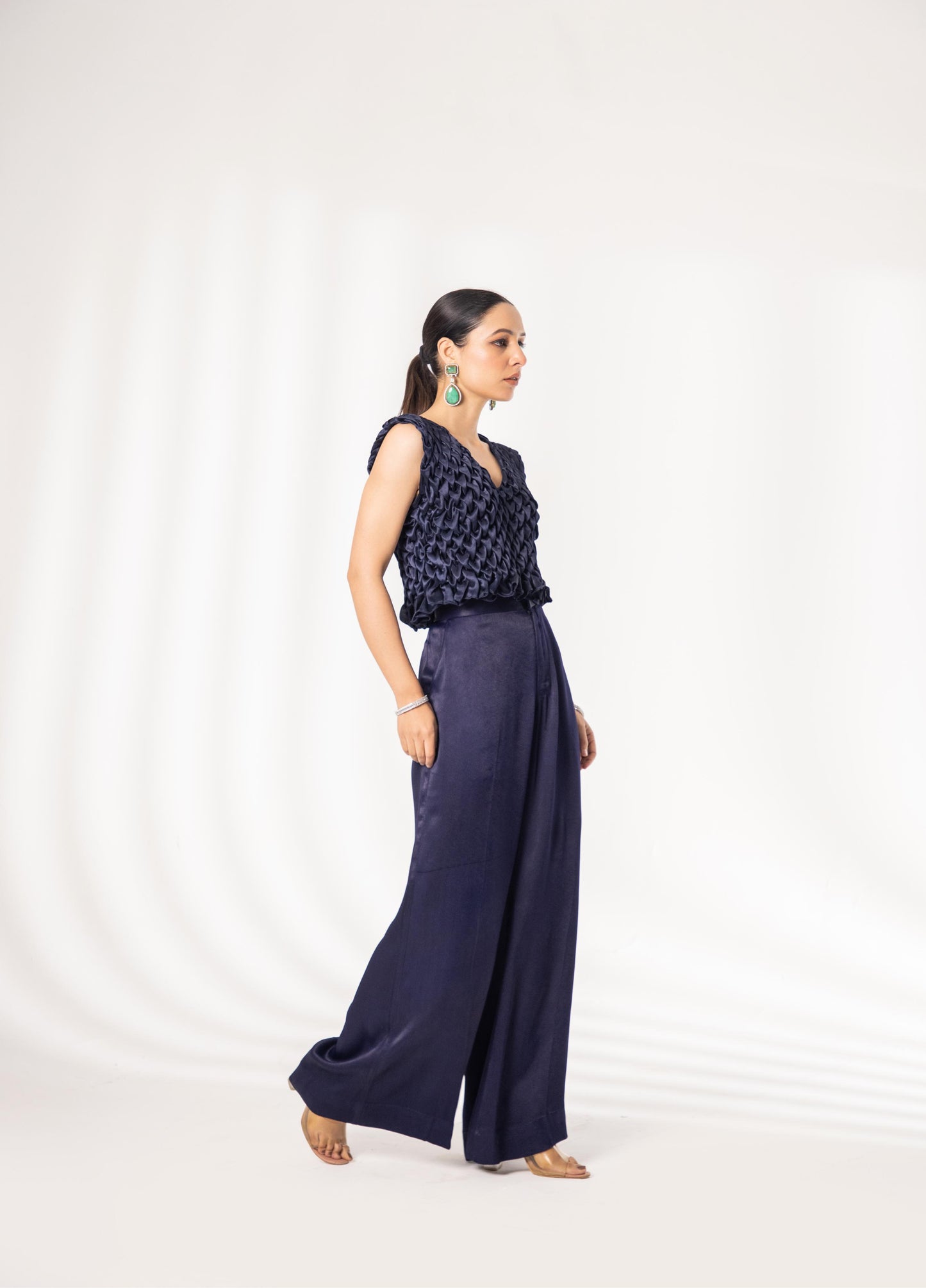 VENUS - V NECK  FULL SMOCK TOP WITH PANT