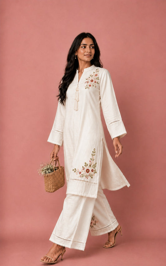 FLORAL WHISPER KURTA SET